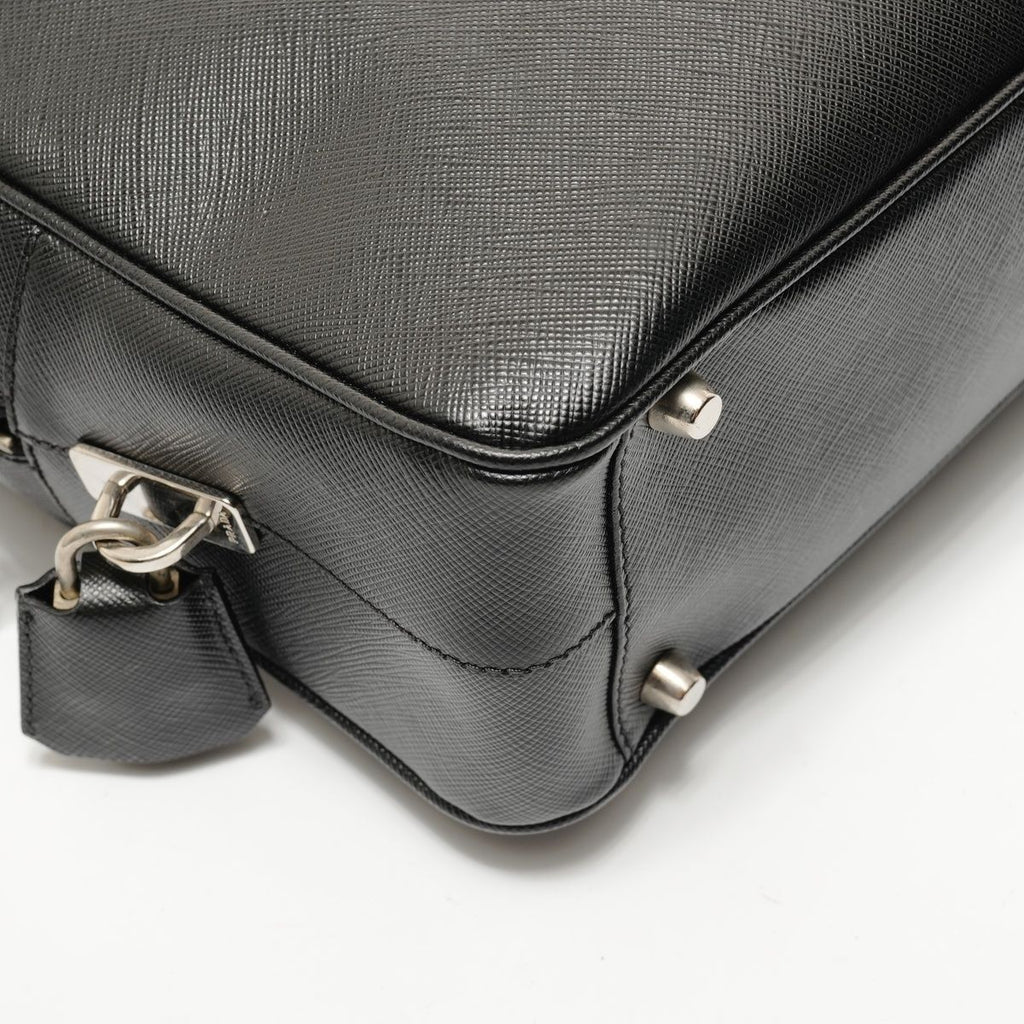 Prada Shoulder Bag Tessuto Gaffre Saffiano Leather — view 5