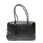 Prada Shoulder Bag Tessuto Gaffre Saffiano Leather