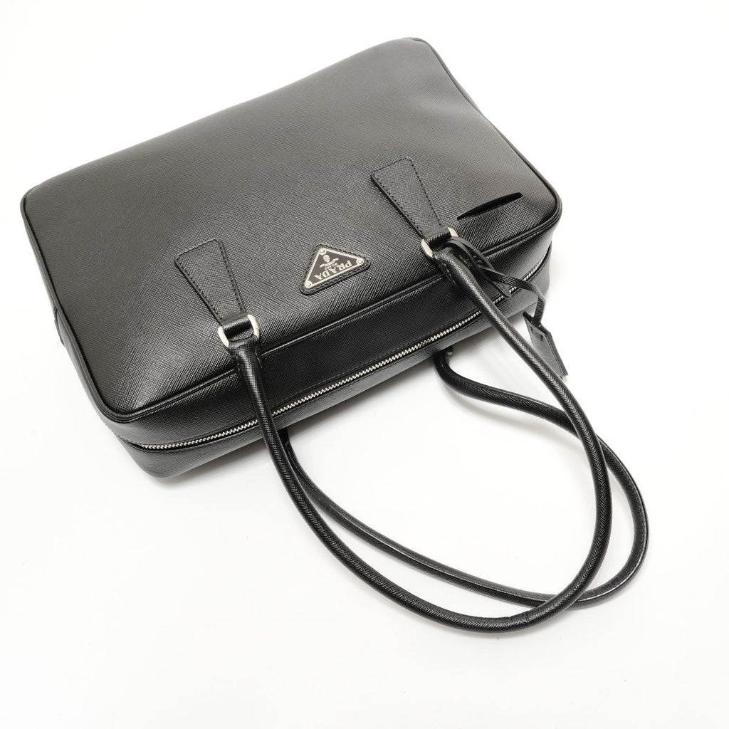 Prada Shoulder Bag Tessuto Gaffre Saffiano Leather — view 8