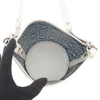 Chanel Chain Shoulder Bag Camellia CC Logo Vinyl Leather Black White — view 5