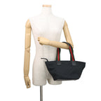 Gucci Tote Sherry Line GG Canvas Handbag Mini Black — view 4