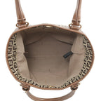 Fendi Tote Zucchino Canvas Leather — view 5