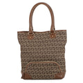 Fendi Tote Zucchino Canvas Leather