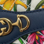 Gucci Bifold Wallet Flora Zumi Compact Canvas Leather Quilted Card Case — view 8