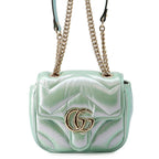 Gucci Chain Shoulder Bag GG Marmont Quilted Mini Leather