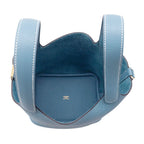 Hermes Handbag Picotin Lock PM New Blue Jean Gold Taurillon Clemence — view 5