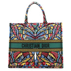 Dior Tote Book Large Butterfly Canvas