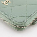 Chanel Quilted Zip Coin Purse Classic Caviar Leather Gold Case — view 7