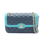 Chanel Shoulder Bag Quilted Dark Green Emerald Leather Chain