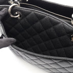 Chanel Tote Quilted Grand Shopping GST Black Caviar Leather Chain — view 9