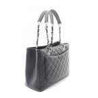 Chanel Tote Quilted Grand Shopping GST Black Caviar Leather Chain — view 2