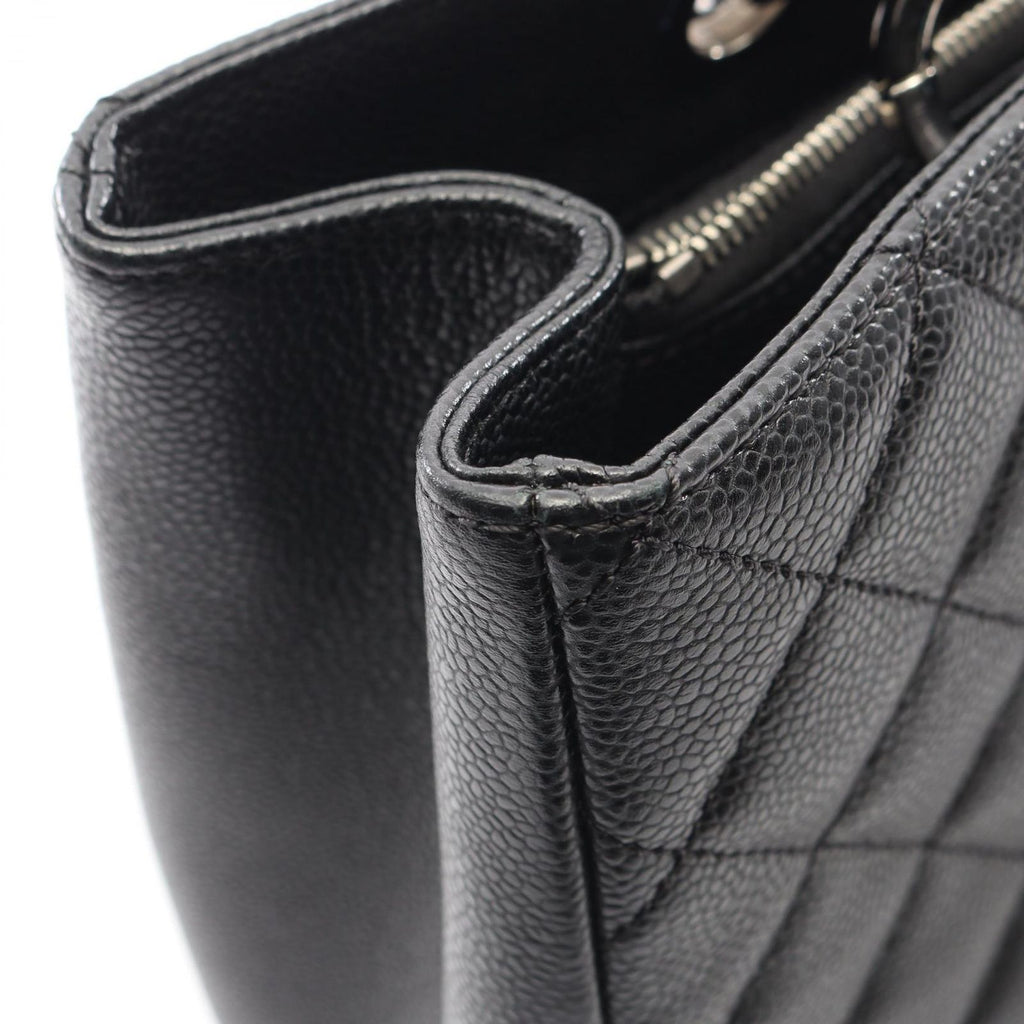 Chanel Tote Quilted Grand Shopping GST Black Caviar Leather Chain — view 6