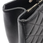 Chanel Tote Quilted Grand Shopping GST Black Caviar Leather Chain — view 6