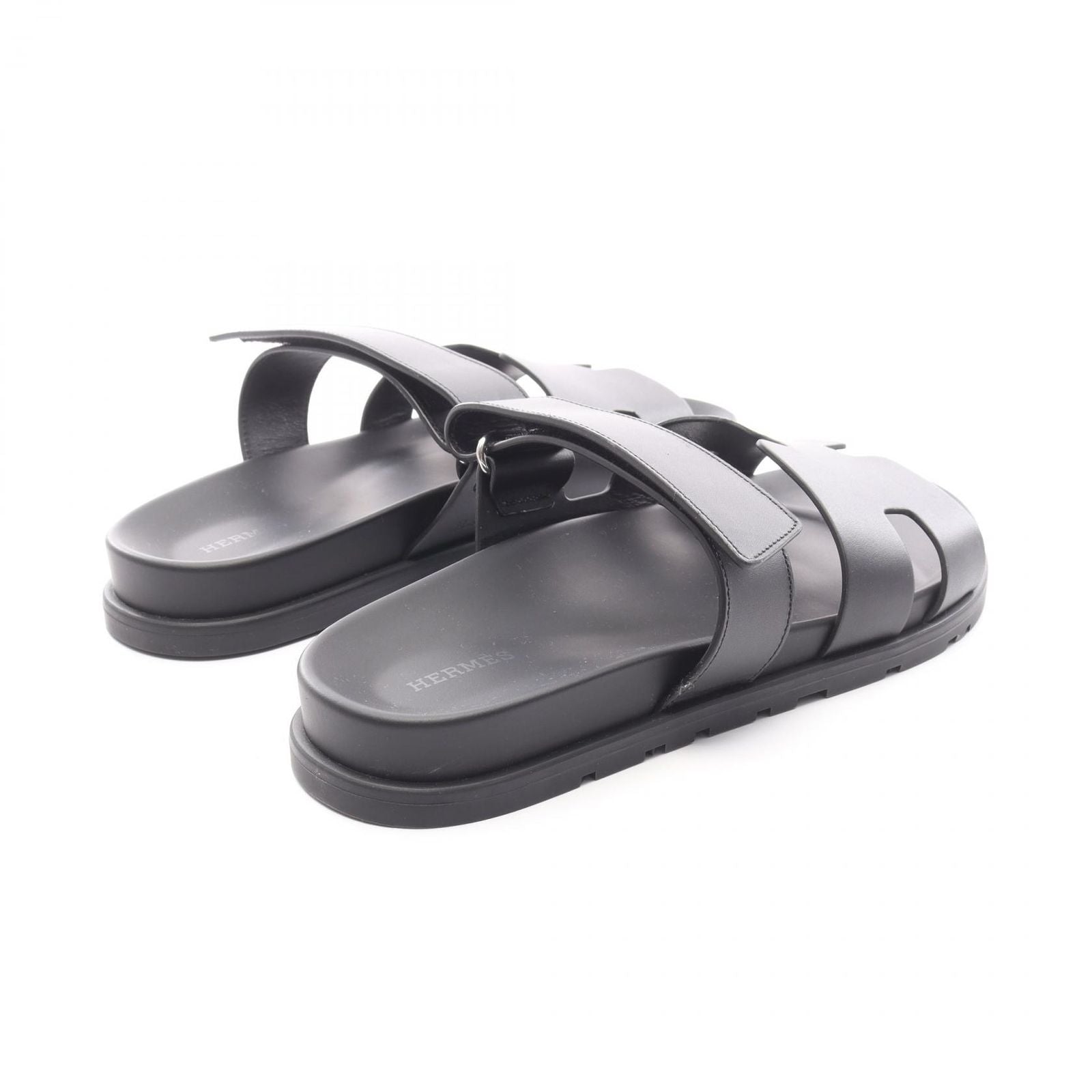 Hermes Sandals Chypre 42 Leather Black — view 2