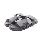 Hermes Sandals Chypre 42 Leather Black