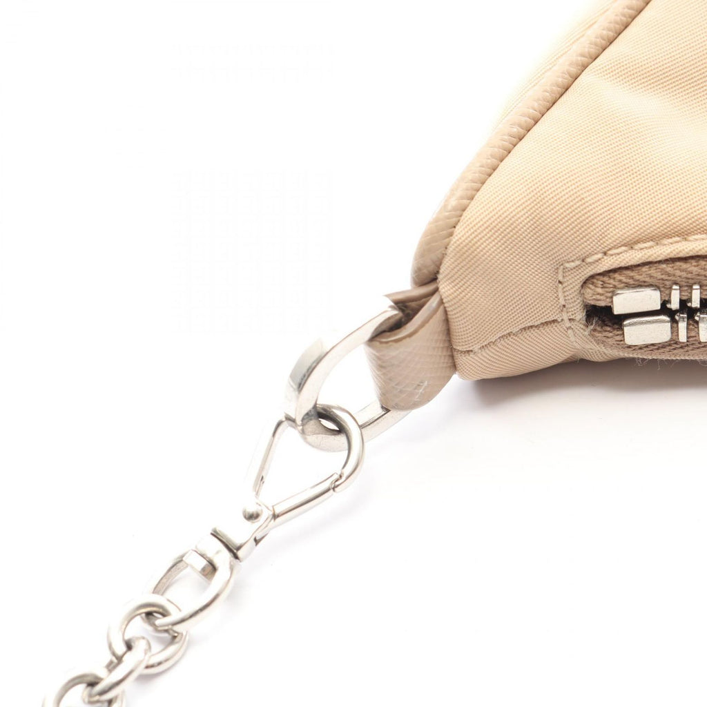 Prada Shoulder Bag Re Edition 2-Way Beige Nylon Saffiano Leather — view 5