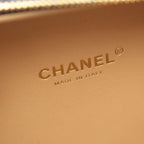 Chanel Shoulder Bag Quilted Vanity 2-Way Black Gold Lambskin Chain — view 4
