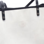 Chanel Tote 5 White Canvas Leather with Charm 5 — view 6