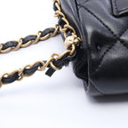Chanel Shoulder Bag Quilted Small Black Leather Small Flap Chain — view 7