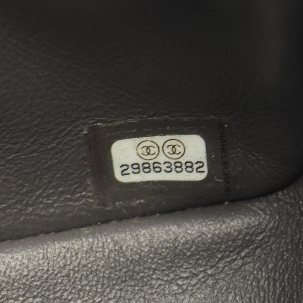 Chanel Shoulder Bag Mini Quilted Charcoal Gray Lambskin Chain — view 5