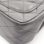 Chanel Shoulder Bag Mini Quilted Charcoal Gray Lambskin Chain — view 8