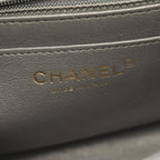 Chanel Shoulder Bag Mini Quilted Charcoal Gray Lambskin Chain — view 4