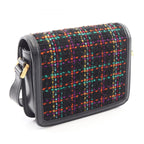 Saint Laurent Paris Shoulder Bag Solferino Small Black Multi Fabric Leather — view 2