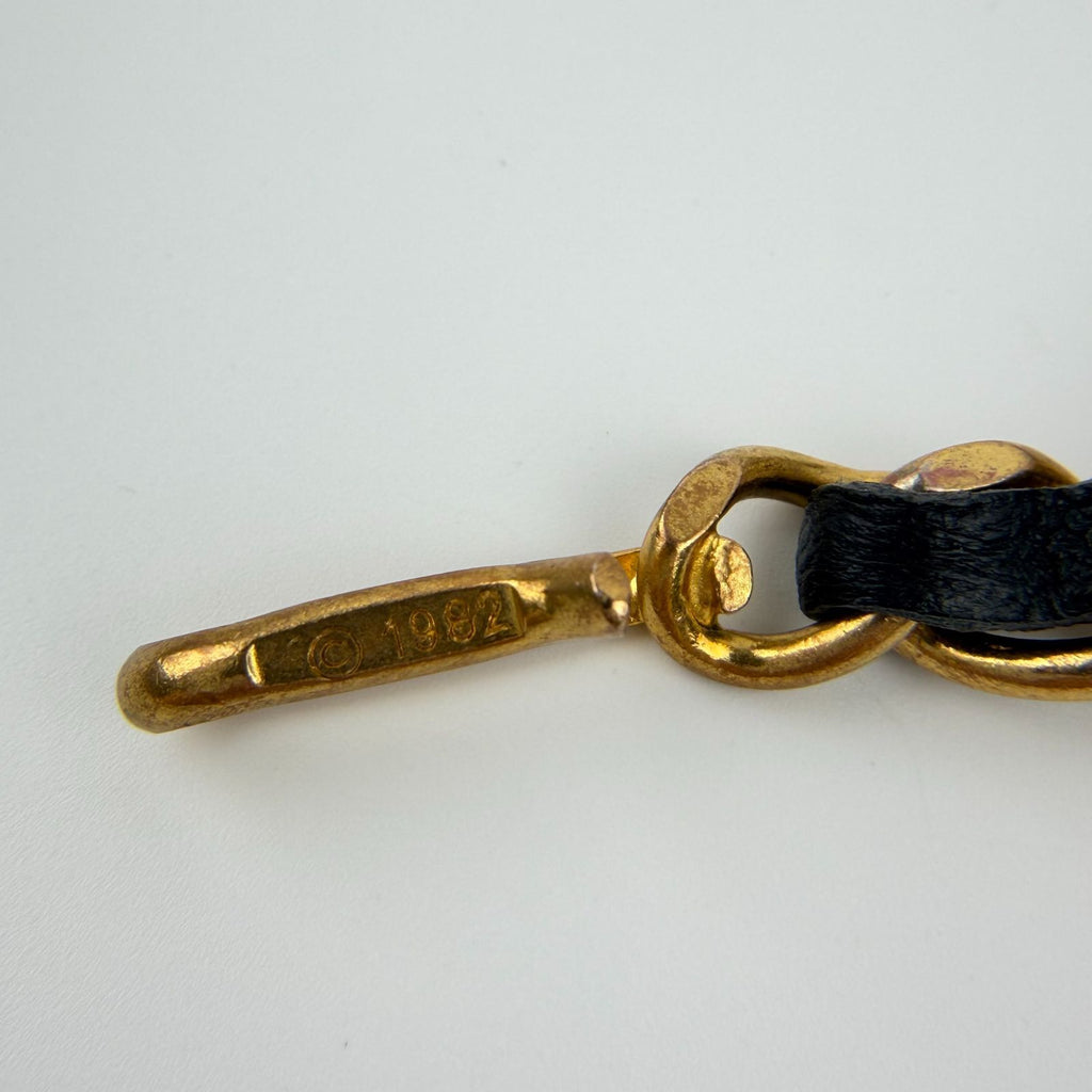 Chanel CC Logo Chain Gold Black Available Vintage Necklace — view 6