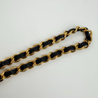 Chanel CC Logo Chain Gold Black Available Vintage Necklace — view 3