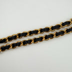 Chanel CC Logo Chain Gold Black Available Vintage Necklace — view 5