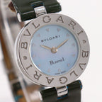 Bvlgari Stainless Steel Quartz Analog Display Blue Shell Dial Watch — view 3