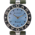 Bvlgari Stainless Steel Quartz Analog Display Blue Shell Dial Watch