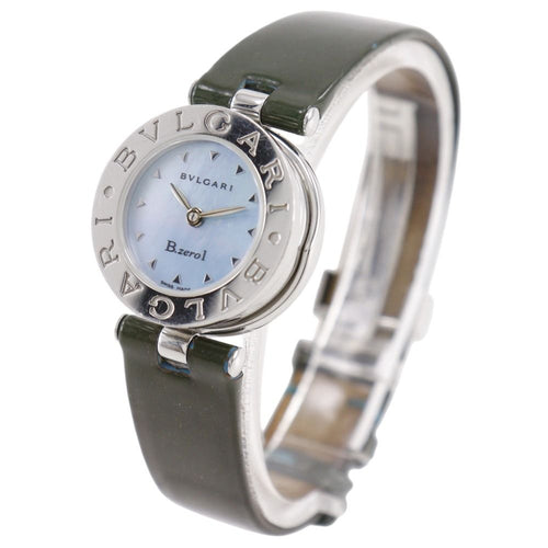 Bvlgari Stainless Steel Quartz Analog Display Blue Shell Dial Watch — view 2