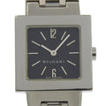 Bvlgari a Dos Rad Stainless Steel Black Quartz Analog Display Dial Watch