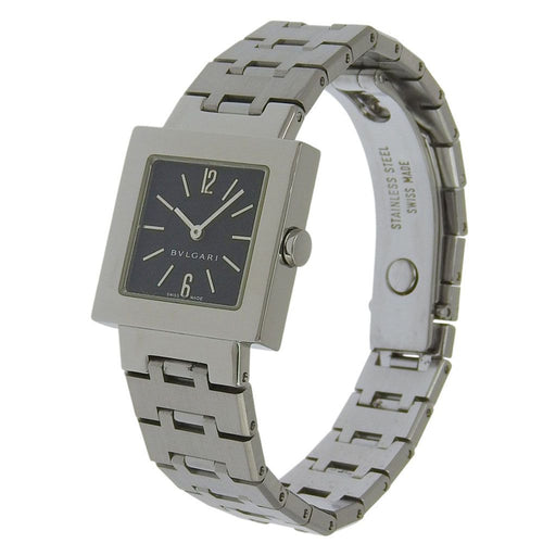 Bvlgari a Dos Rad Stainless Steel Black Quartz Analog Display Dial Watch — view 2