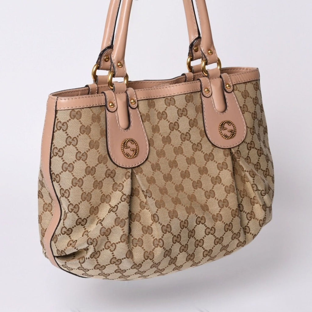 Gucci Handbag GG Canvas Beige Logo — view 3