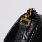 Chanel S Flap S Chain Shoulder Bag CC Logo Caviar Leather Black Gold — view 6
