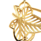 Dior Vintage Leaf Motif Metal Gold Brooch — view 3