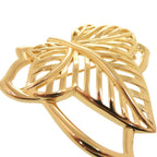 Dior Vintage Leaf Motif Metal Gold Brooch — view 5