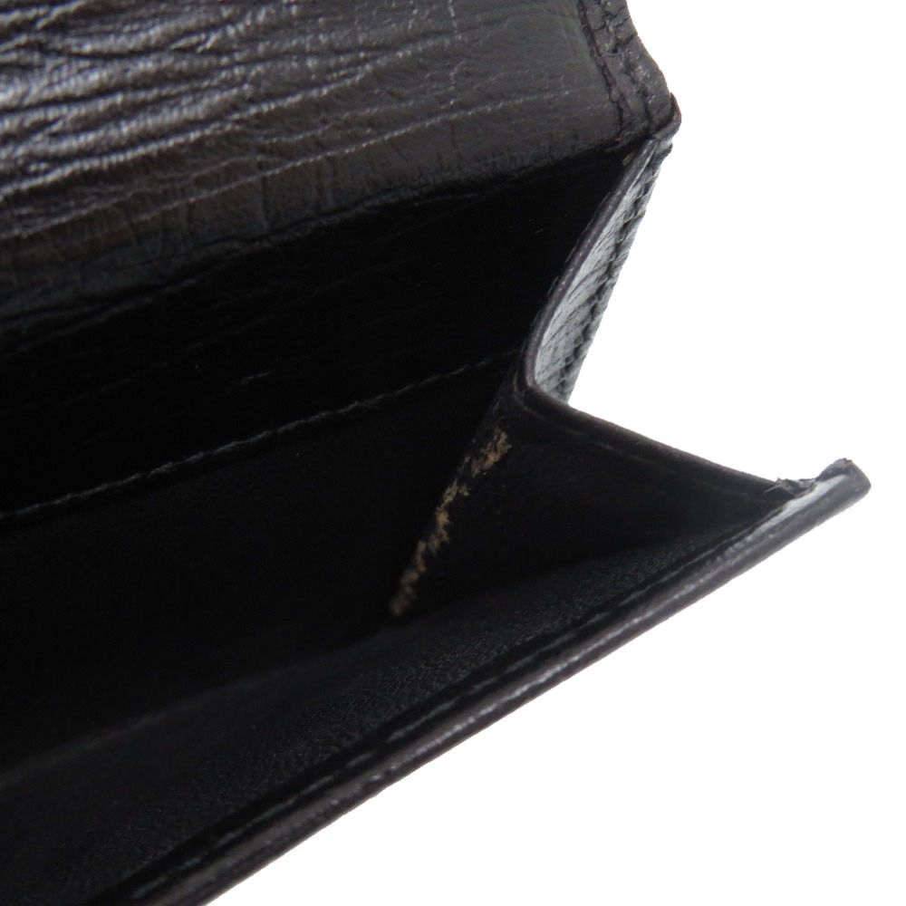 Gucci Bambu Bifold Wallet Leather Black Brown — view 8