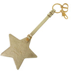 Dior Cannage Star Key Holder Gold Leather Charm — view 3