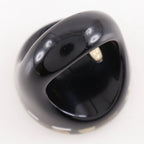 Chanel Border CC Logo Vintage Resin Faux Pearl White Ring