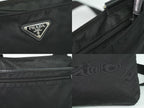 Prada Nylon Shoulder Bag Pochette Black — view 8