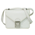 Fendi Leather Shoulder Bag Pochette White