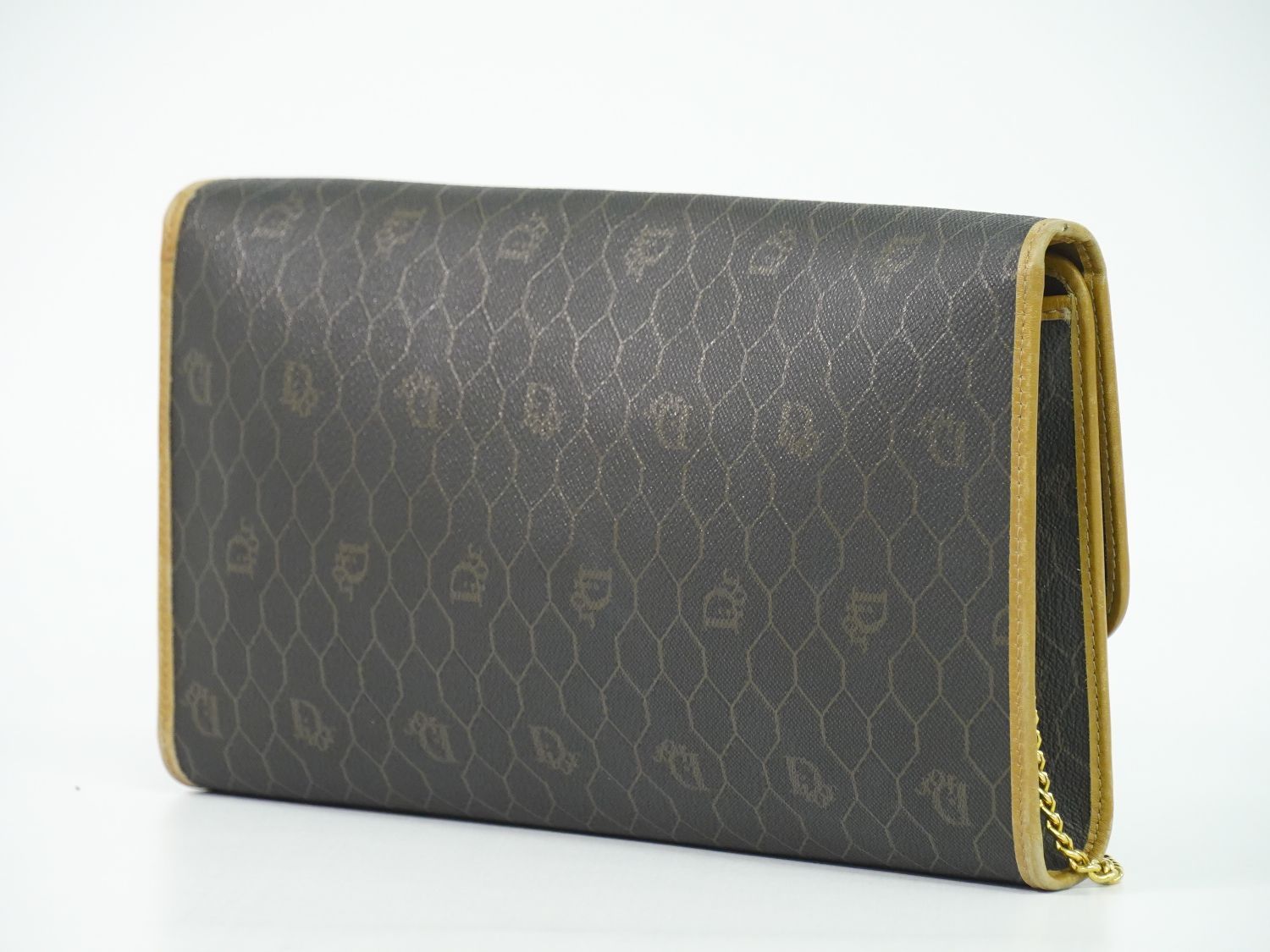 Dior Honeycomb Pattern Chain Shoulder Bag Black — view 2