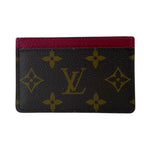 Louis Vuitton Monogram Card Holder Sample Case Canvas Leather Fuchsia Compact