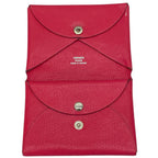 Hermes Calvi Duo Card Case Coin Bifold Pink Chevre Leather Compact Lightweight — view 5
