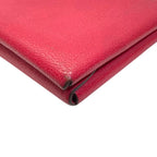Hermes Calvi Duo Card Case Coin Bifold Pink Chevre Leather Compact Lightweight — view 3