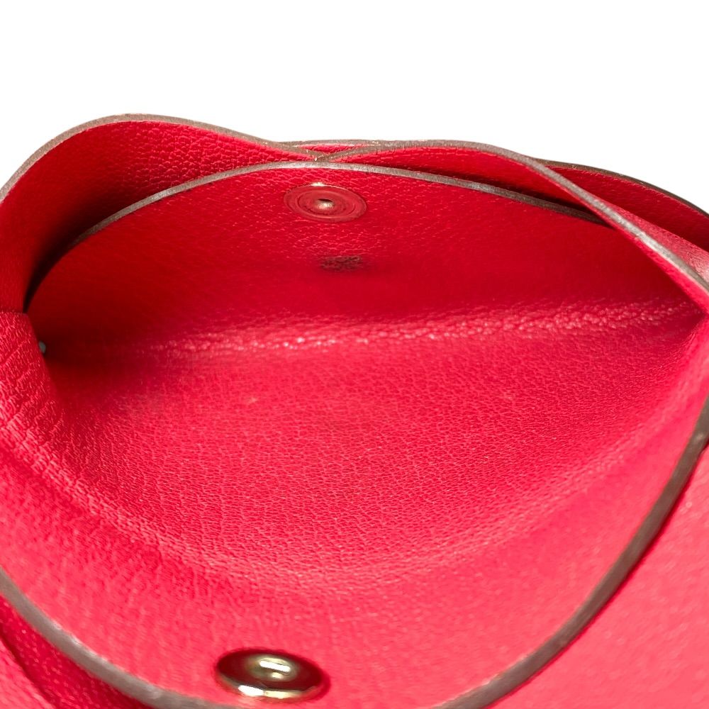 Hermes Calvi Duo Card Case Coin Bifold Pink Chevre Leather Compact Lightweight — view 9