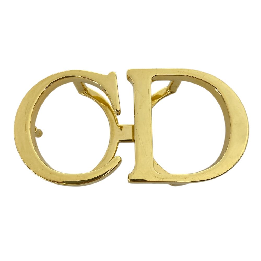Dior CD Belt Buckle Gold Metal Coordination Accent Style Ring